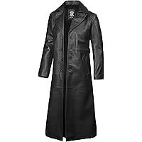 Decrum Mens Black Jackson Winter Outerwear Men's Leather Coat